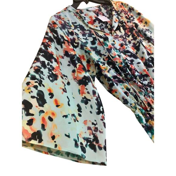 CALVIN KLEIN TUNIC BLOUSE  3/4 SLEEVE ECLECTIC SZ XS SOPHISTICATED CHIC - Picture 4 of 8